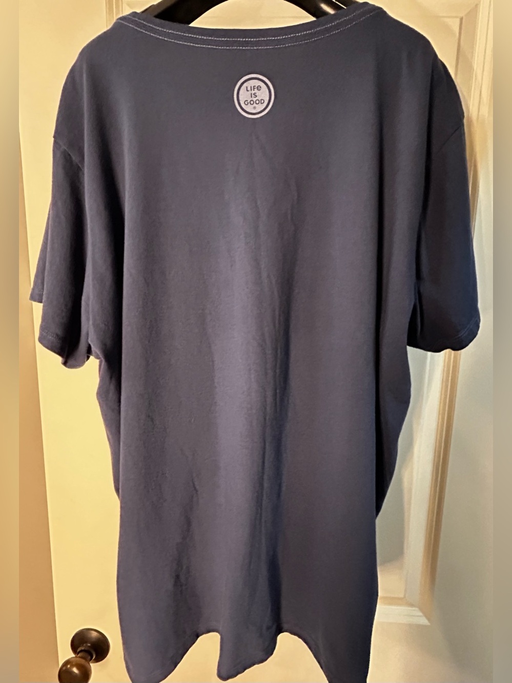 Women's Life is Good July 4th Shirt Heart Blue Short Sleeve XXL - Picture 4 of 4